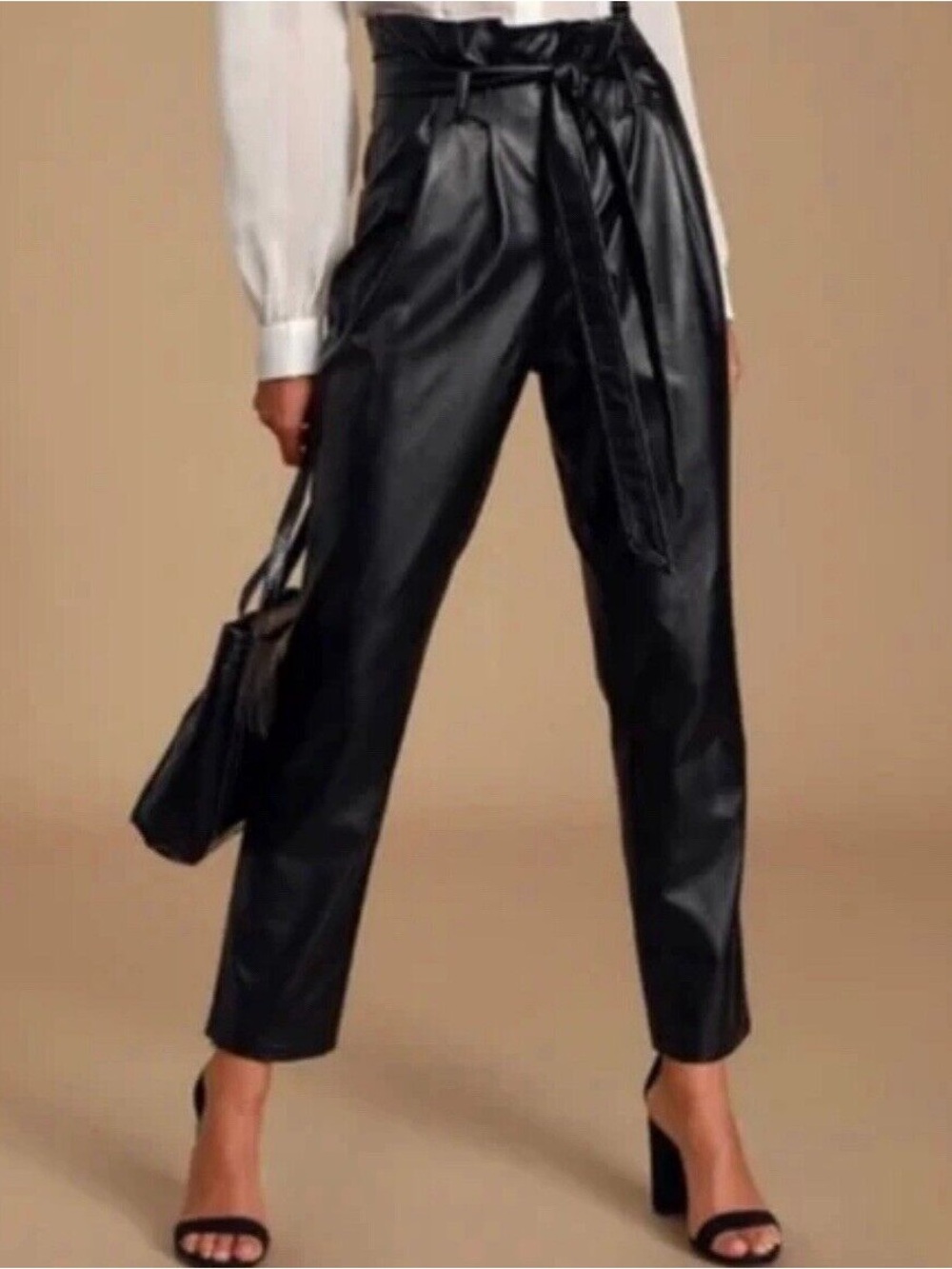 Abercrombie and Fitch Black Vegan Faux leather Pants sz XS